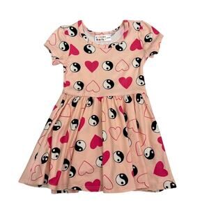 Dot Dot Smile Pink Yin Yang Heart Twirl Dress Size 12/24 Months